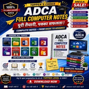 ADCA Computer Course complete Notes